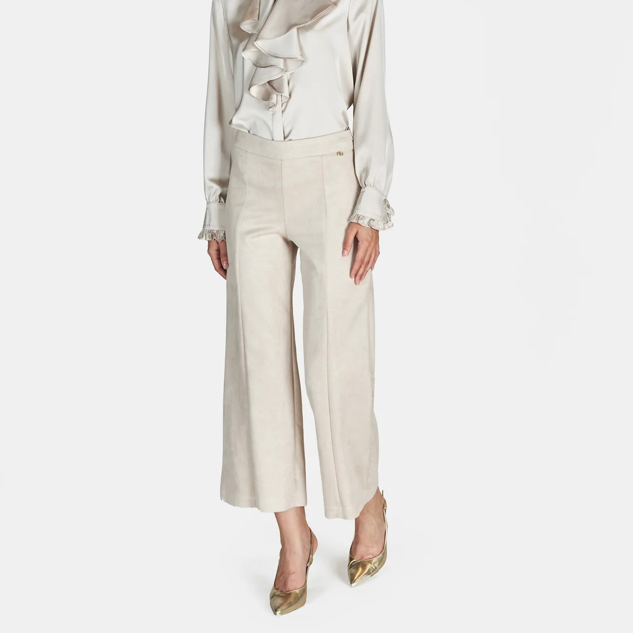 Pantalone crop dainetto beige