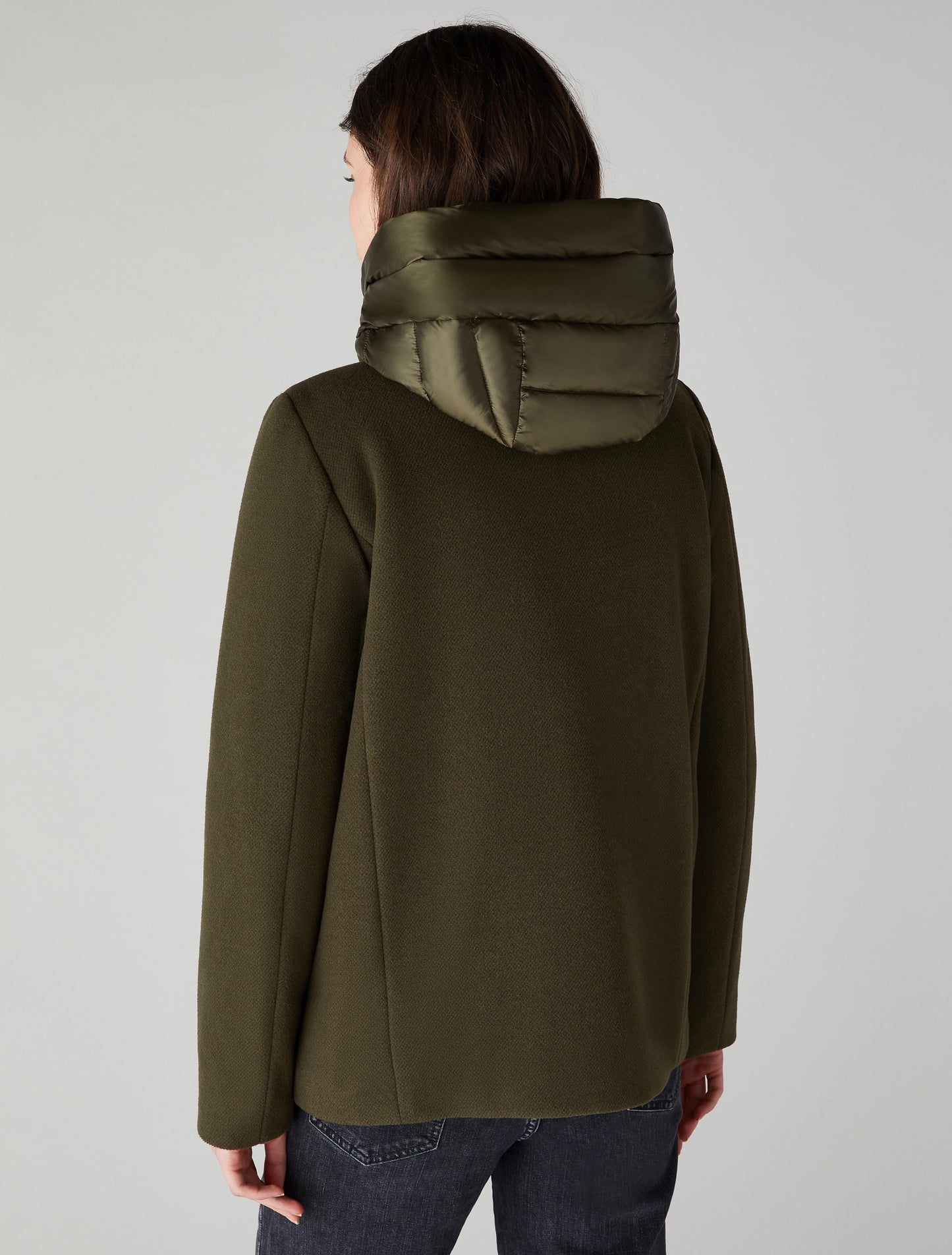 EMME Marella | Cappotto imbottito corto Vivace verde militare