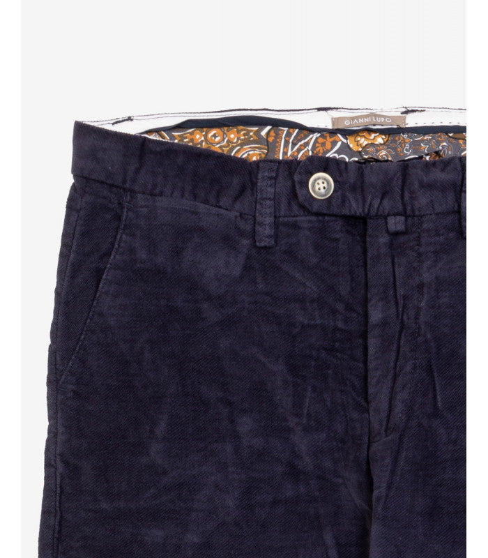 Pantaloni millerighe navy