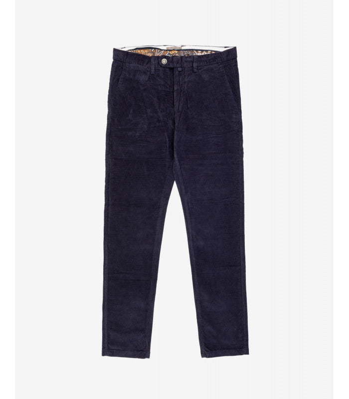 Pantaloni millerighe navy